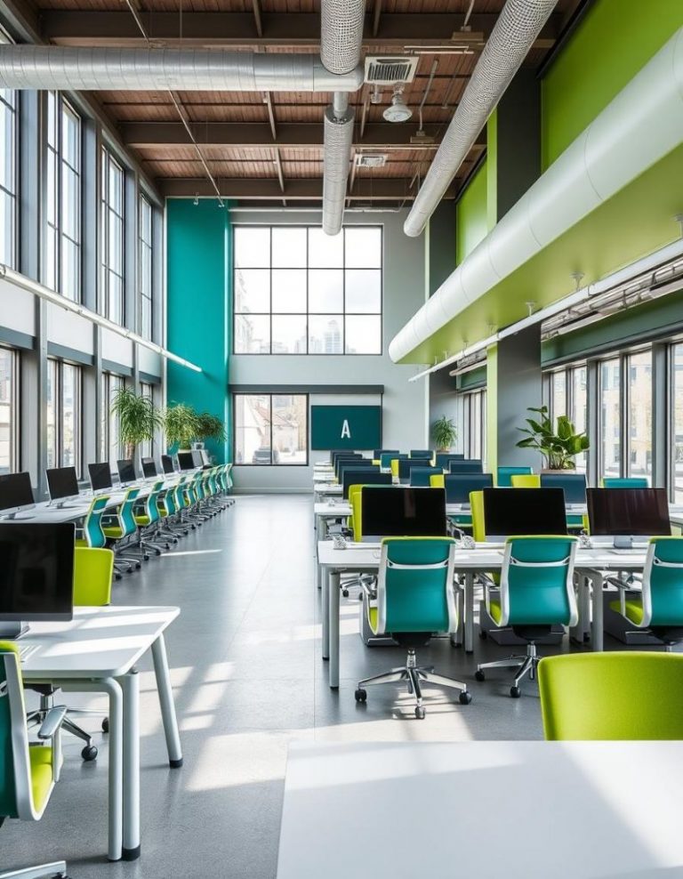 Espace de travail en open space