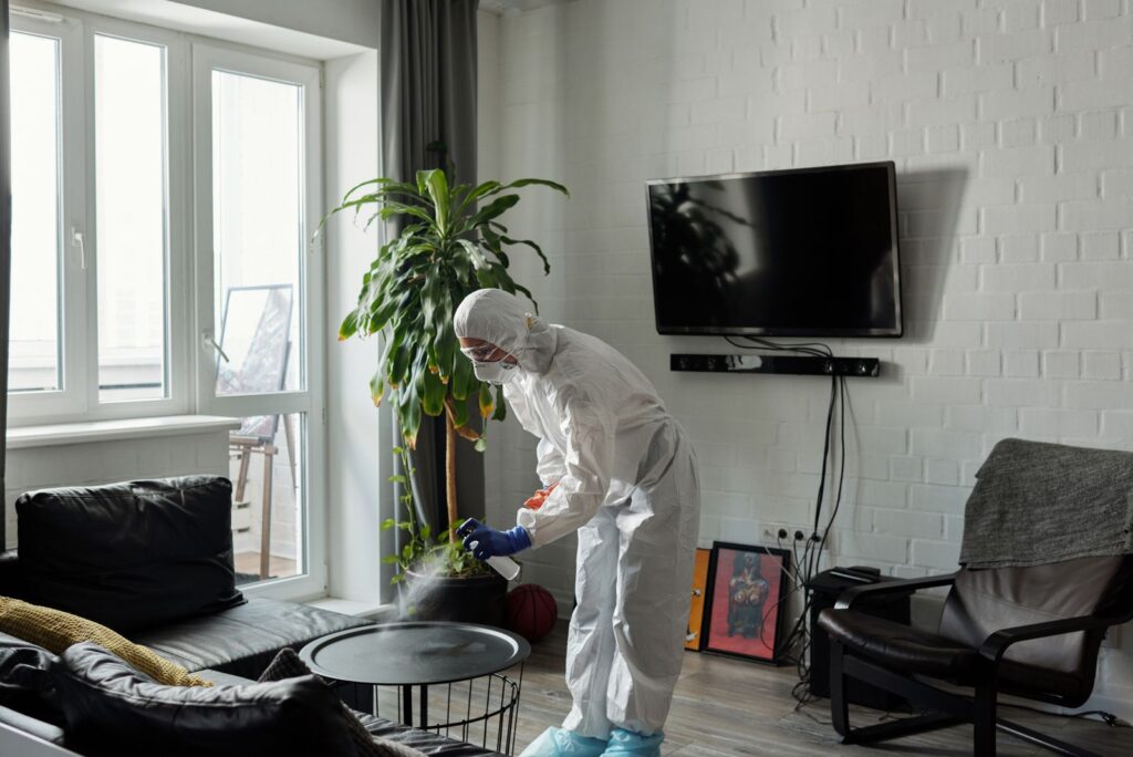 Désinfection d’un salon par pulvérisation